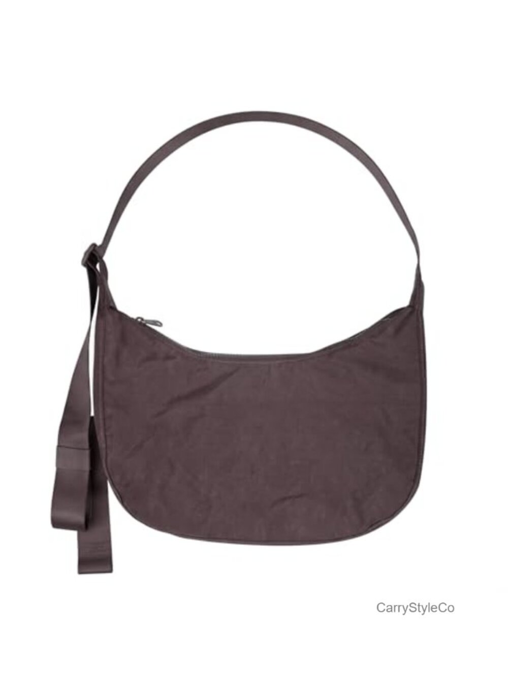 Medium Nylon Crossbody Crescent Bag Slouchy Casual Shoulder
